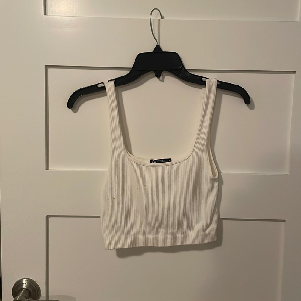Zara white tank top